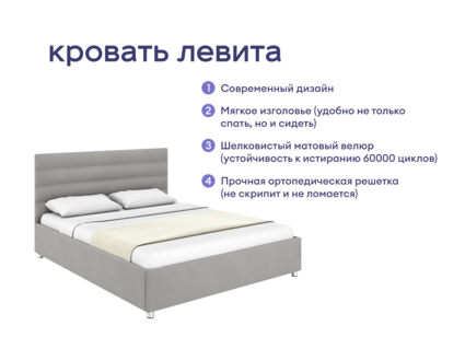 Кровать Димакс Левита + матрас Базилик Фреш 25 Кокос 1472