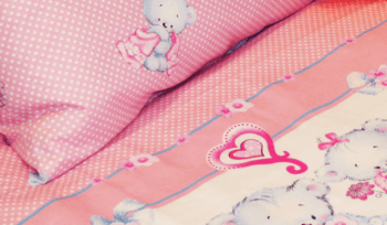Комплект постельного белья ясельный Kariguz Мишки розовый